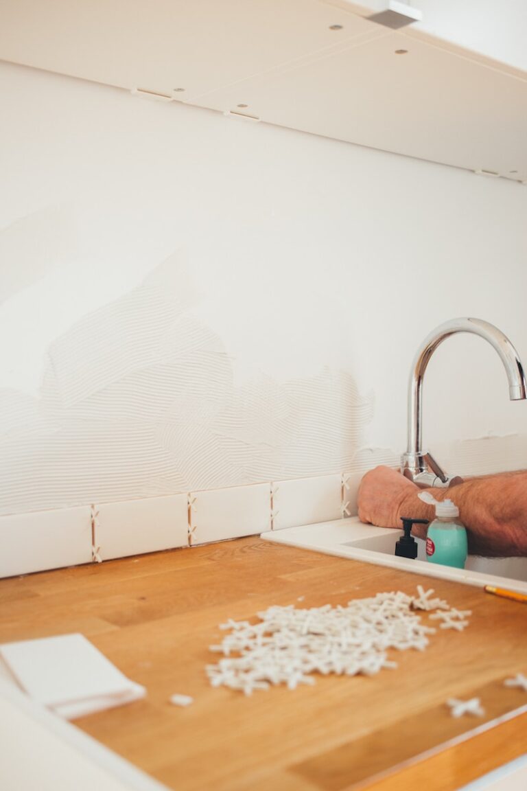 Faucet in kitchen